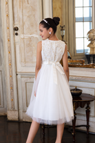 Elegante y sofisticado, el Vestido Lorena ideal para Bautizo y primera comunión. 